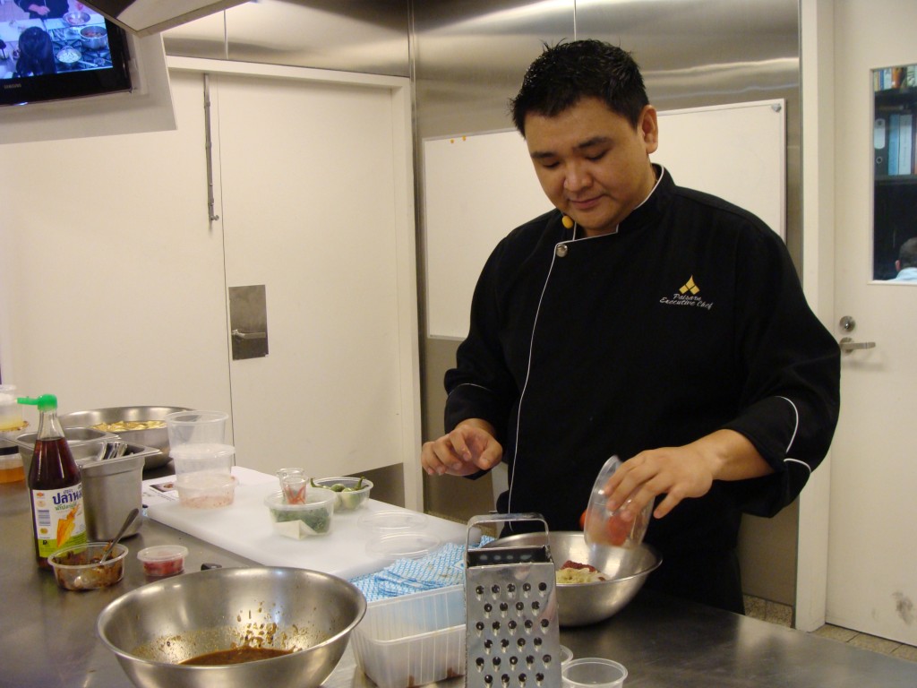 Executive Chef, Paisarn Cheewinsiriwat prep work