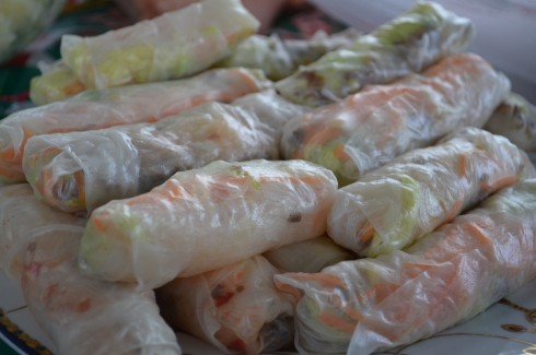 Vietnamese prawn and pork rolls