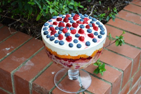 english trifle with berries