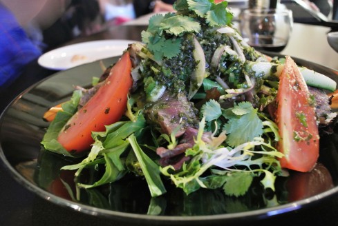 Thai beef salad at buddha's belly