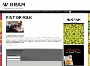 gram pint oif milk