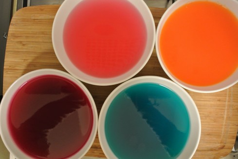 four flavours of jelly for cathedral jelly