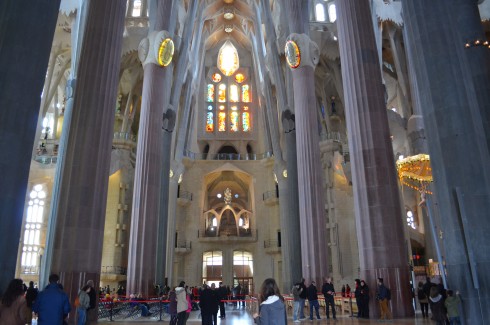 inside Sagrada Família barcelona 