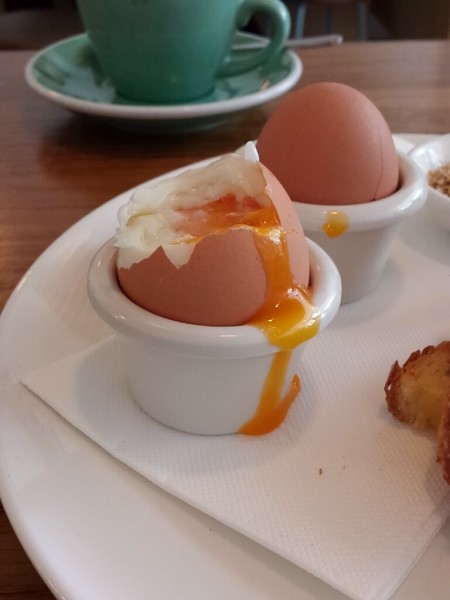 cheerio breakfast eggs close up